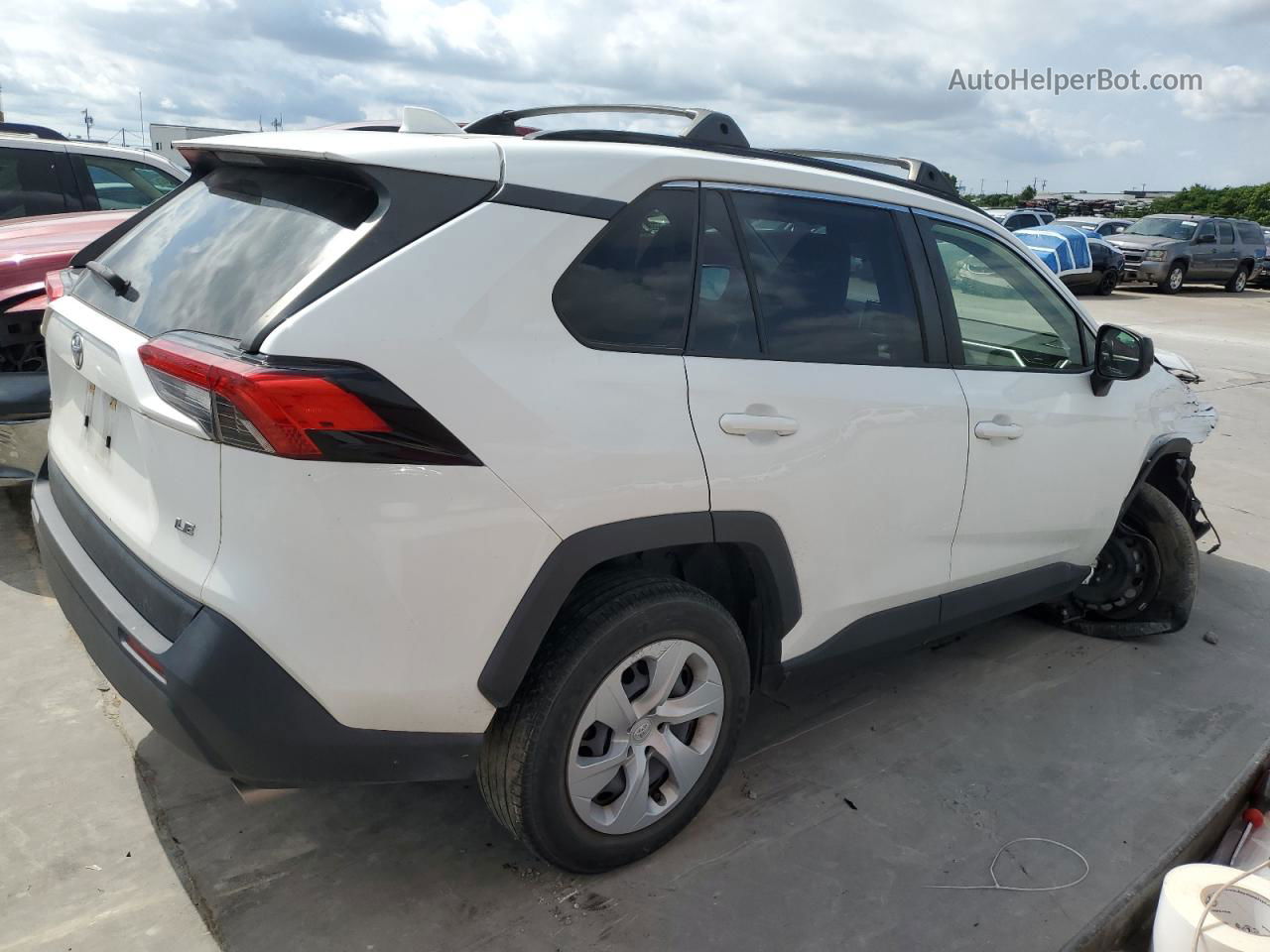 2019 Toyota Rav4 Le White vin: JTMH1RFV1KJ006376