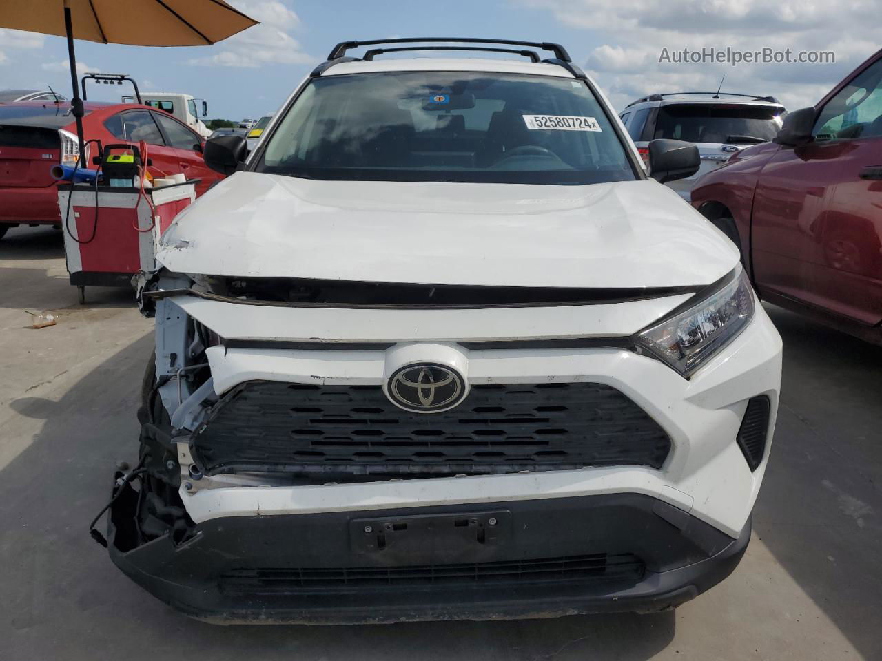 2019 Toyota Rav4 Le White vin: JTMH1RFV1KJ006376