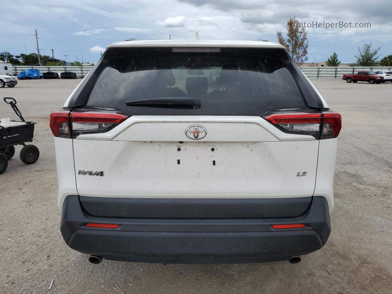 2019 Toyota Rav4 Le White vin: JTMH1RFVXKD507412