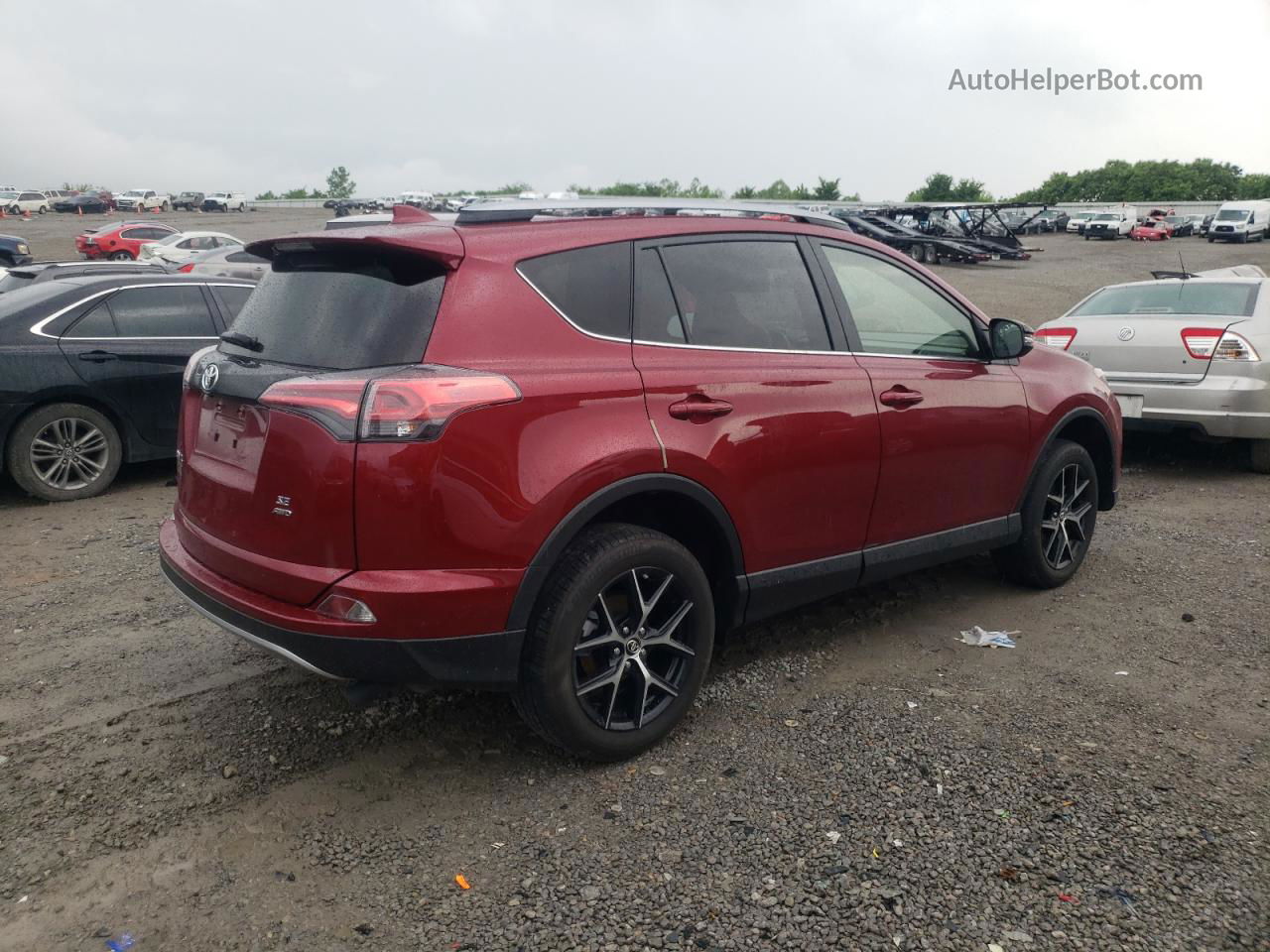 2018 Toyota Rav4 Se Burgundy vin: JTMJFREV8JD222209