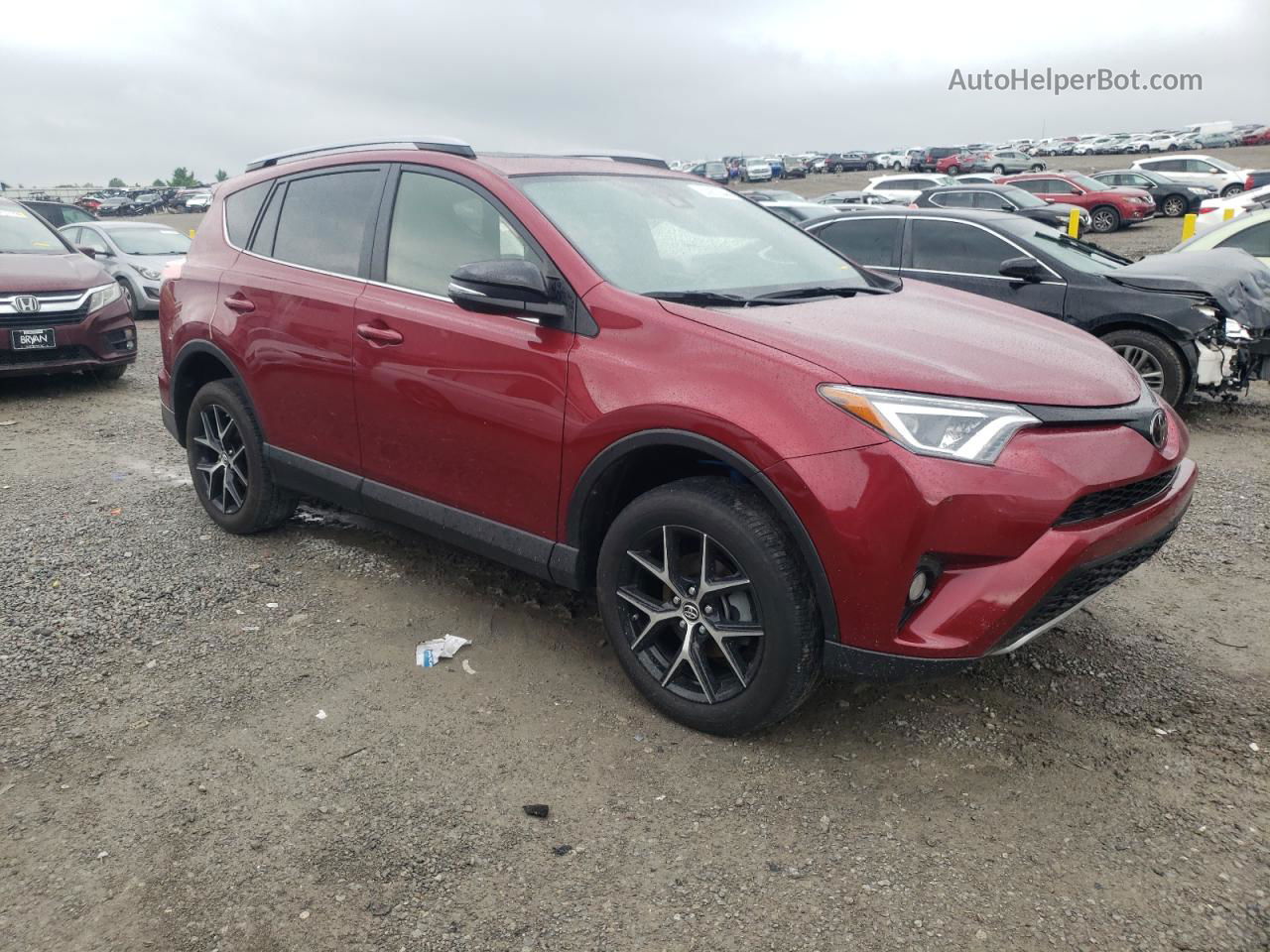 2018 Toyota Rav4 Se Burgundy vin: JTMJFREV8JD222209