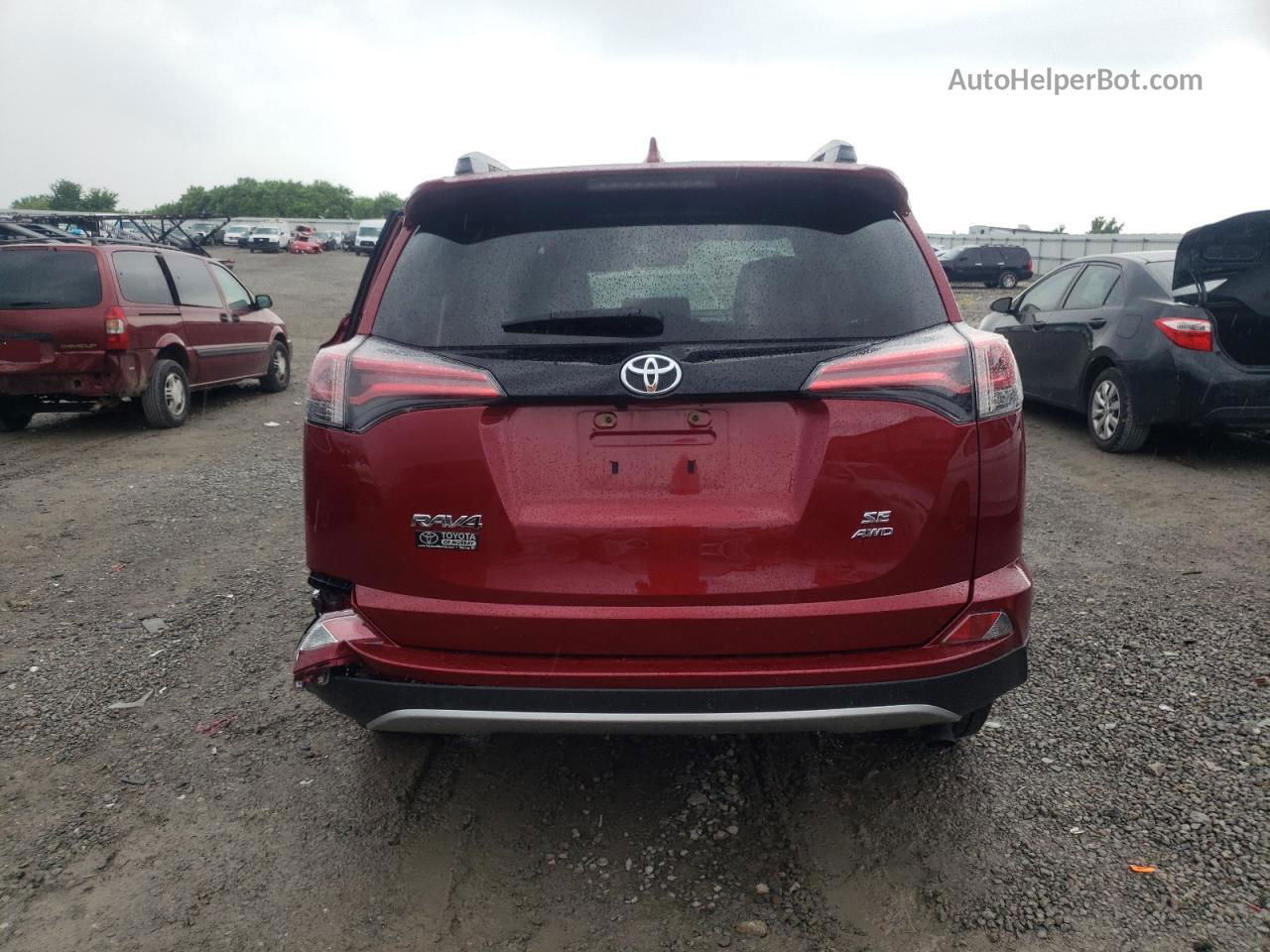 2018 Toyota Rav4 Se Burgundy vin: JTMJFREV8JD222209