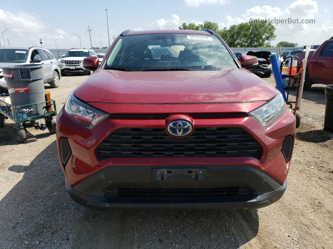 2019 Toyota Rav4 Le Красный vin: JTMMWRFVXKD029704