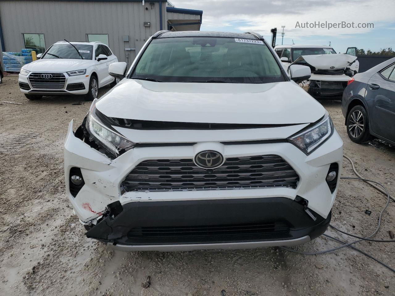 2019 Toyota Rav4 Limited White vin: JTMN1RFV1KD519175