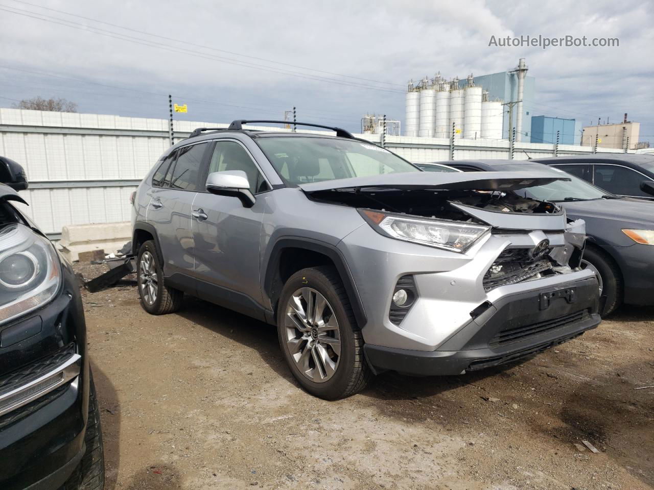 2019 Toyota Rav4 Limited Silver vin: JTMN1RFV3KD521834