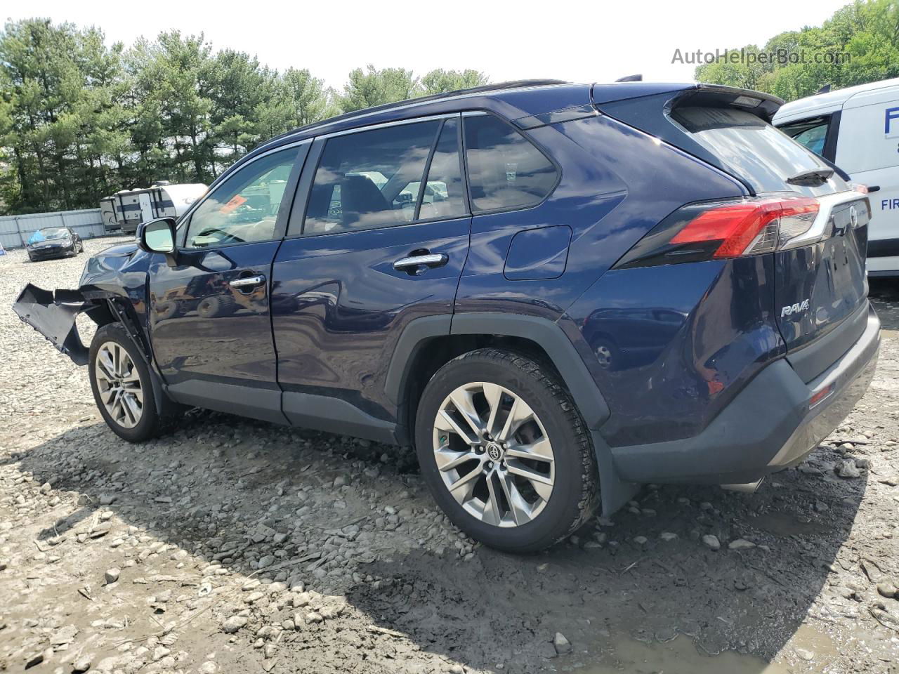 2019 Toyota Rav4 Limited Синий vin: JTMN1RFV6KD507345