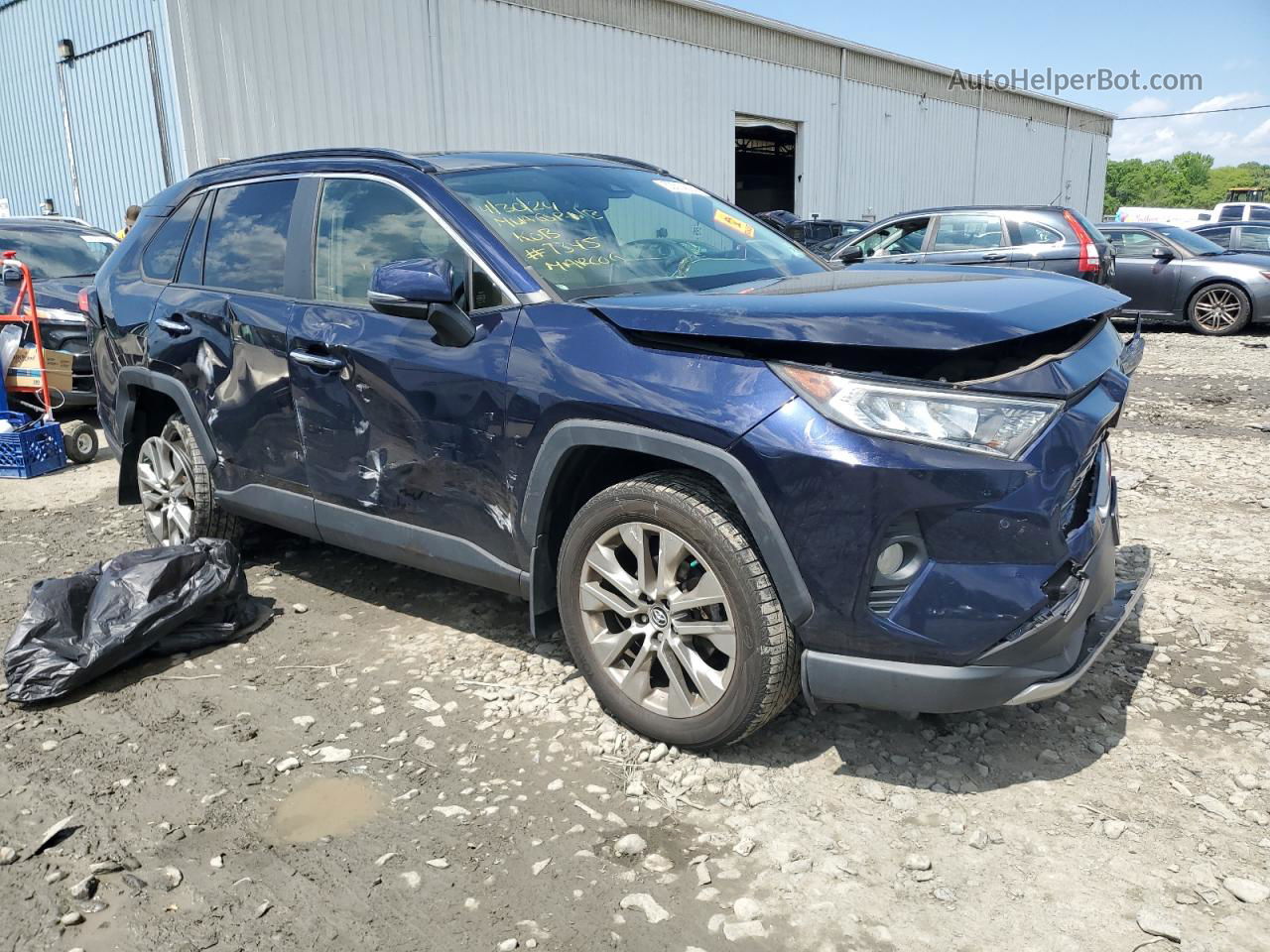 2019 Toyota Rav4 Limited Blue vin: JTMN1RFV6KD507345