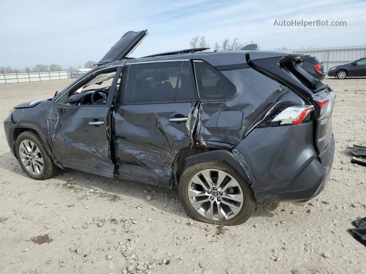 2019 Toyota Rav4 Limited Gray vin: JTMN1RFV7KD505166