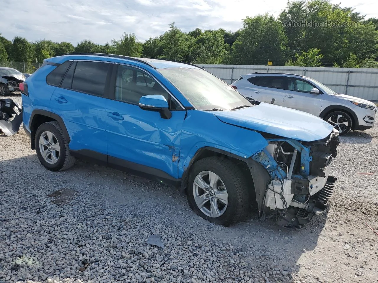 2019 Toyota Rav4 Xle Синий vin: JTMP1RFV1KD039825