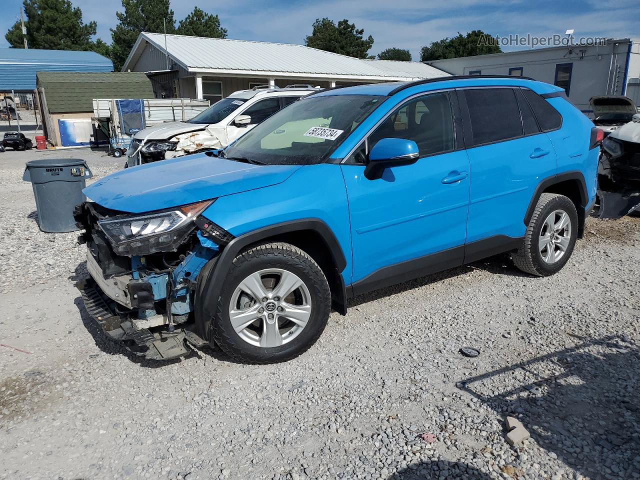 2019 Toyota Rav4 Xle Blue vin: JTMP1RFV1KD039825