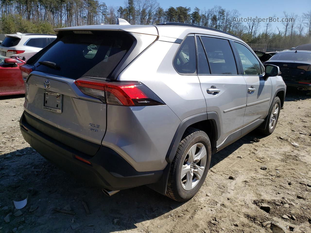 2019 Toyota Rav4 Xle Silver vin: JTMP1RFV4KD021660