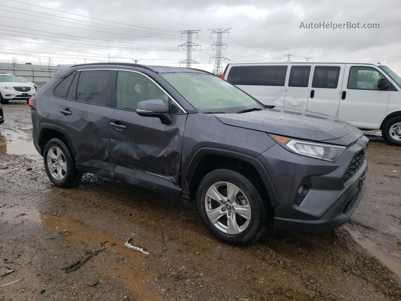 2021 Toyota Rav4 Xle Gray vin: JTMP1RFV4MD078850