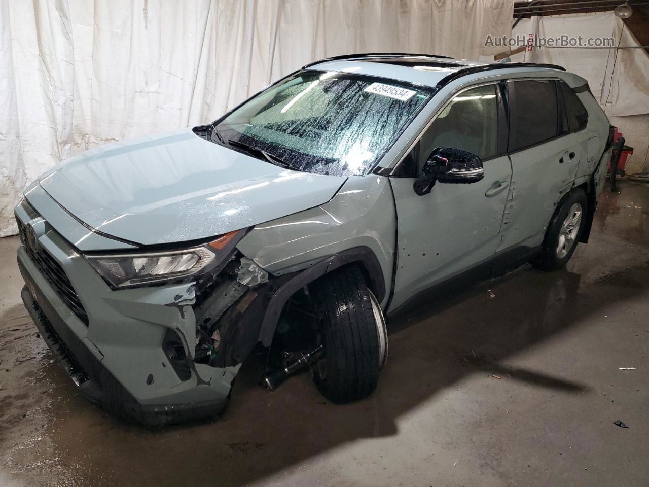 2019 Toyota Rav4 Xle Зеленый vin: JTMP1RFV9KD032296