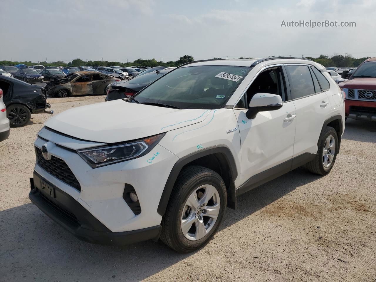 2020 Toyota Rav4 Xle White vin: JTMR6RFV3LD003033