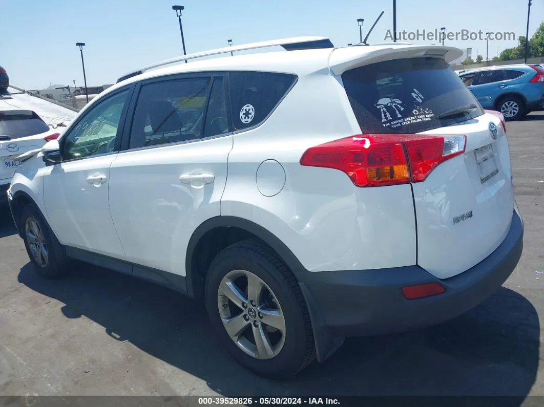 2015 Toyota Rav4 Xle White vin: JTMRFREV2FD147730