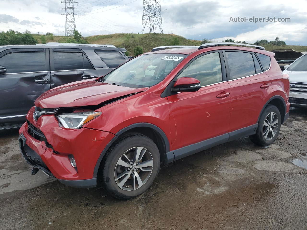 2016 Toyota Rav4 Xle Красный vin: JTMRFREV2GJ056928