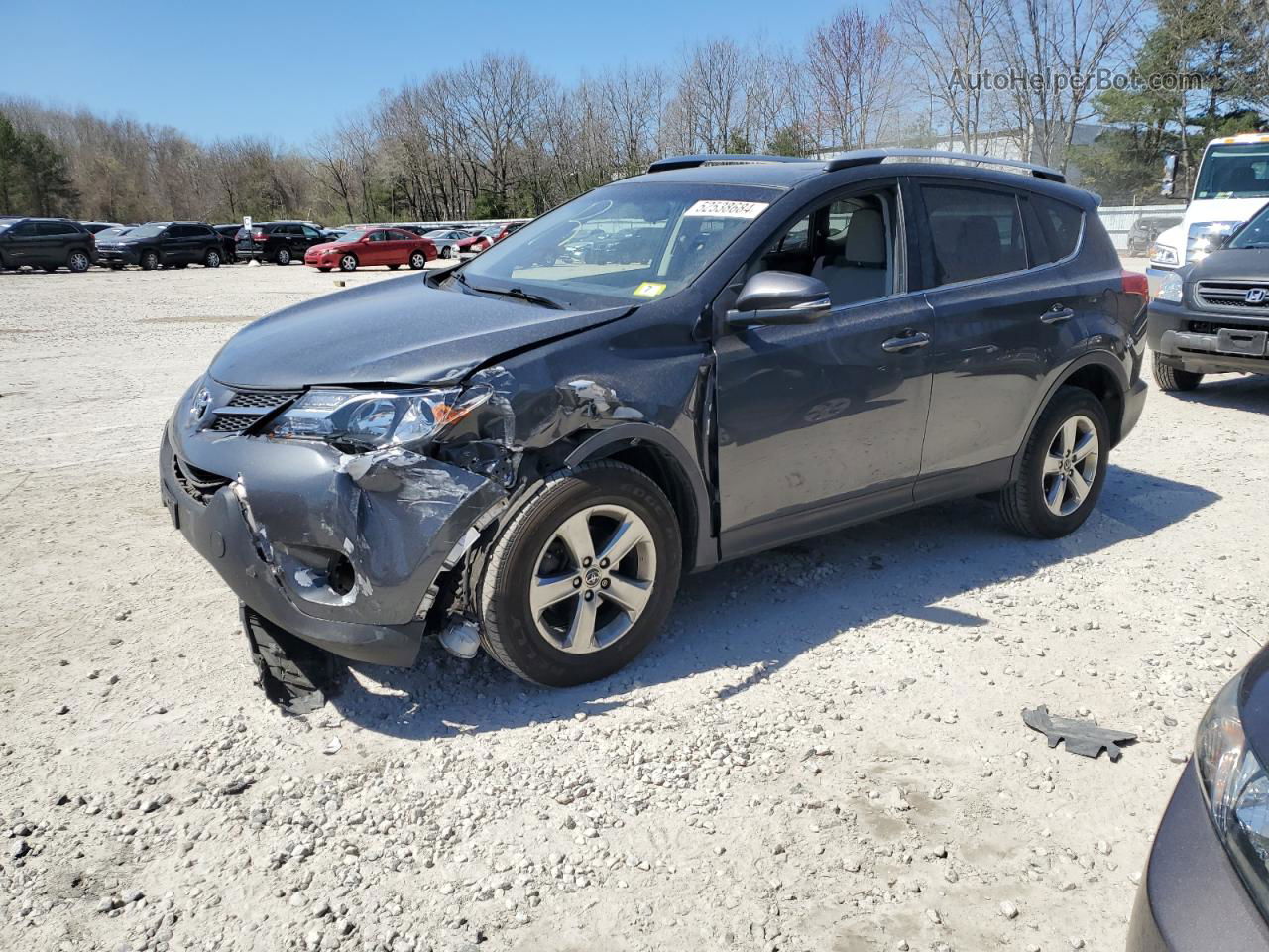 2015 Toyota Rav4 Xle Gray vin: JTMRFREV5FD125026