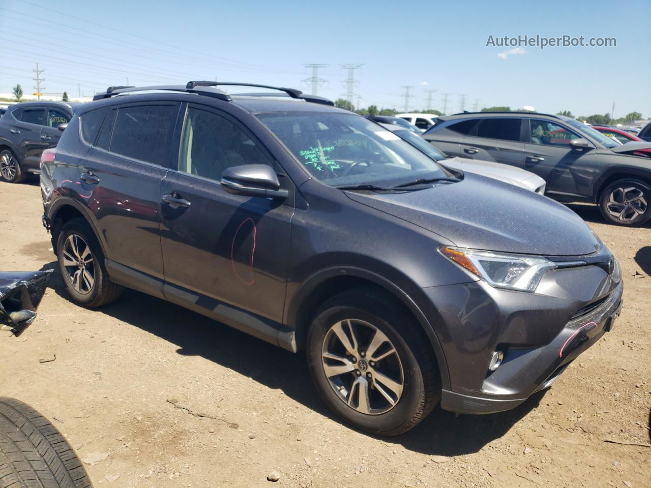 2018 Toyota Rav4 Adventure Gray vin: JTMRFREV6JJ741747