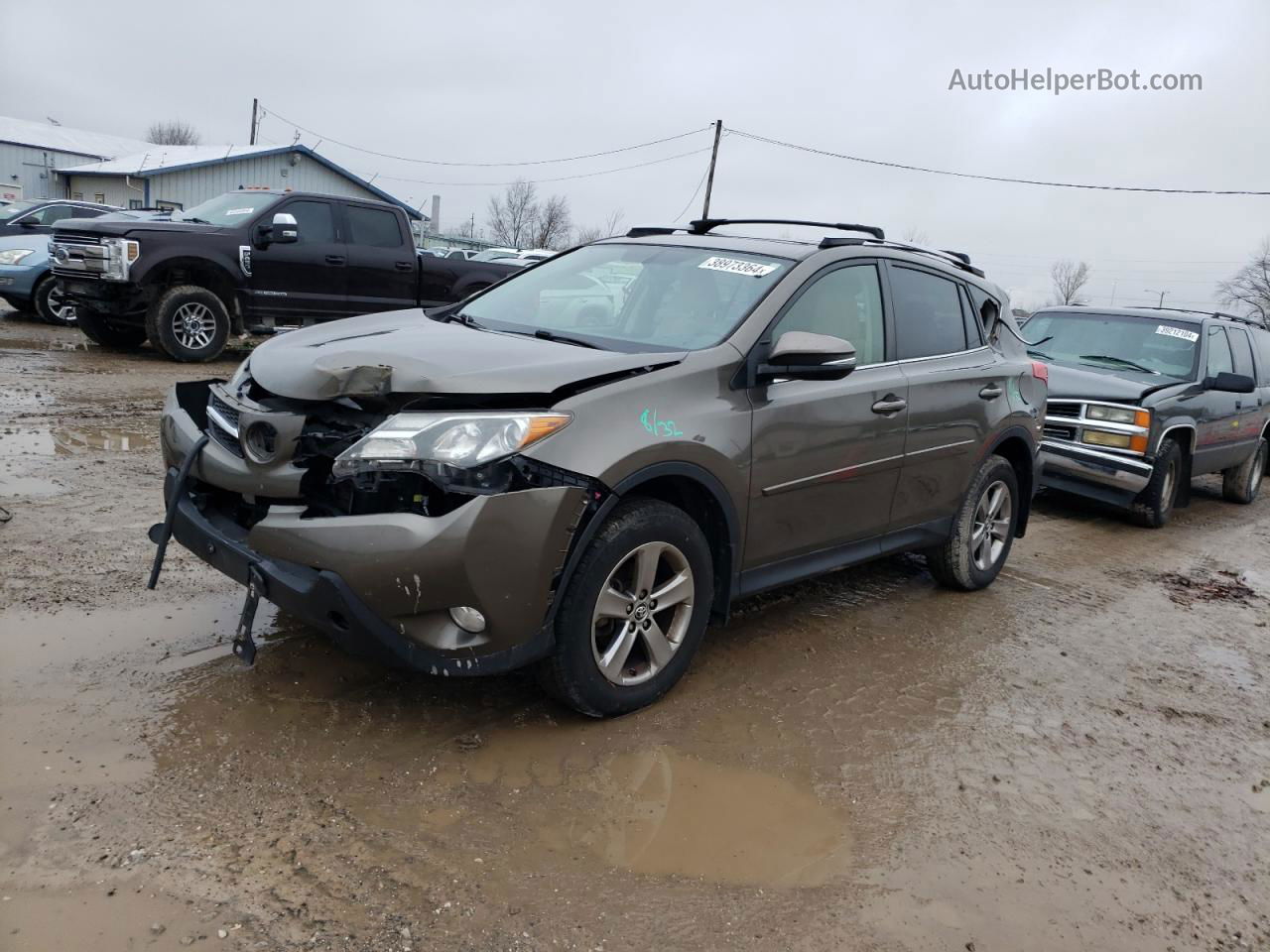 2015 Toyota Rav4 Xle Коричневый vin: JTMRFREV7FD136223