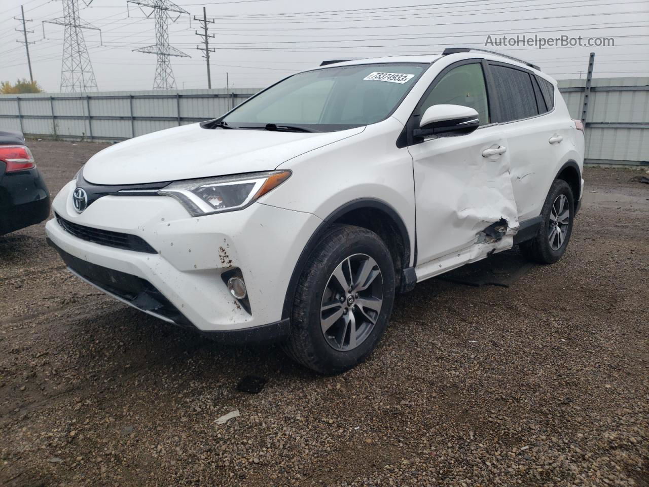 2016 Toyota Rav4 Xle White vin: JTMRFREV8GD184282