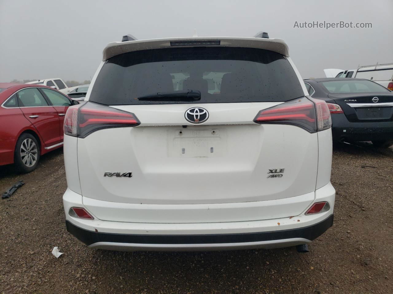 2016 Toyota Rav4 Xle White vin: JTMRFREV8GD184282