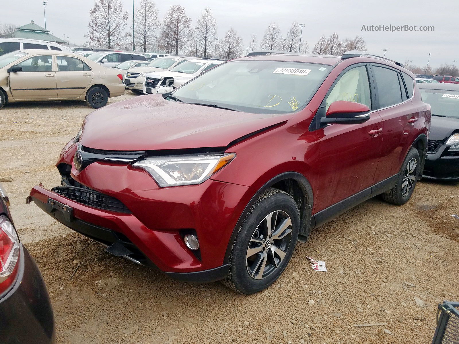 2018 Toyota Rav4 Adventure Красный vin: JTMRFREV9JD222190