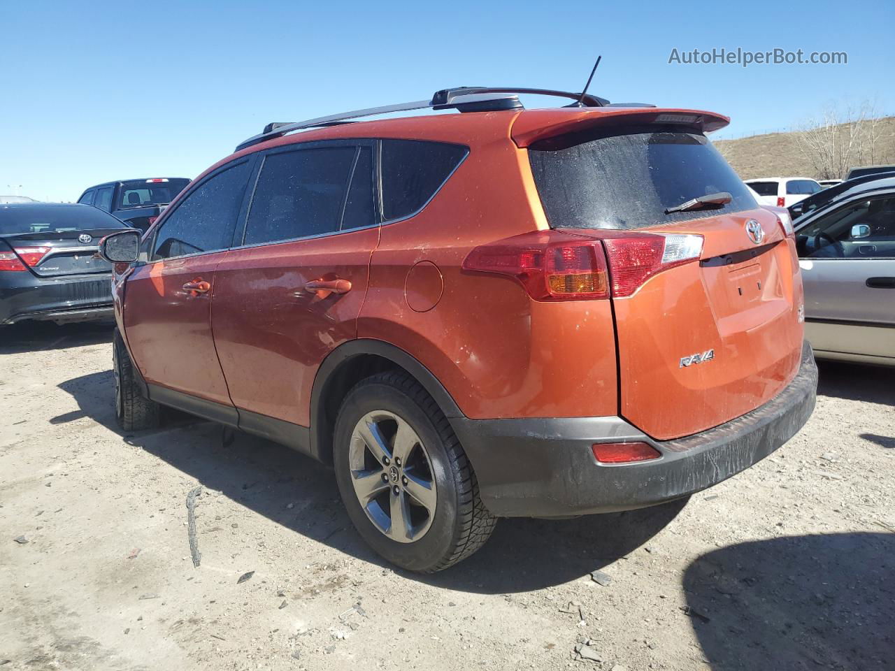 2015 Toyota Rav4 Xle Orange vin: JTMRFREVXFD162105