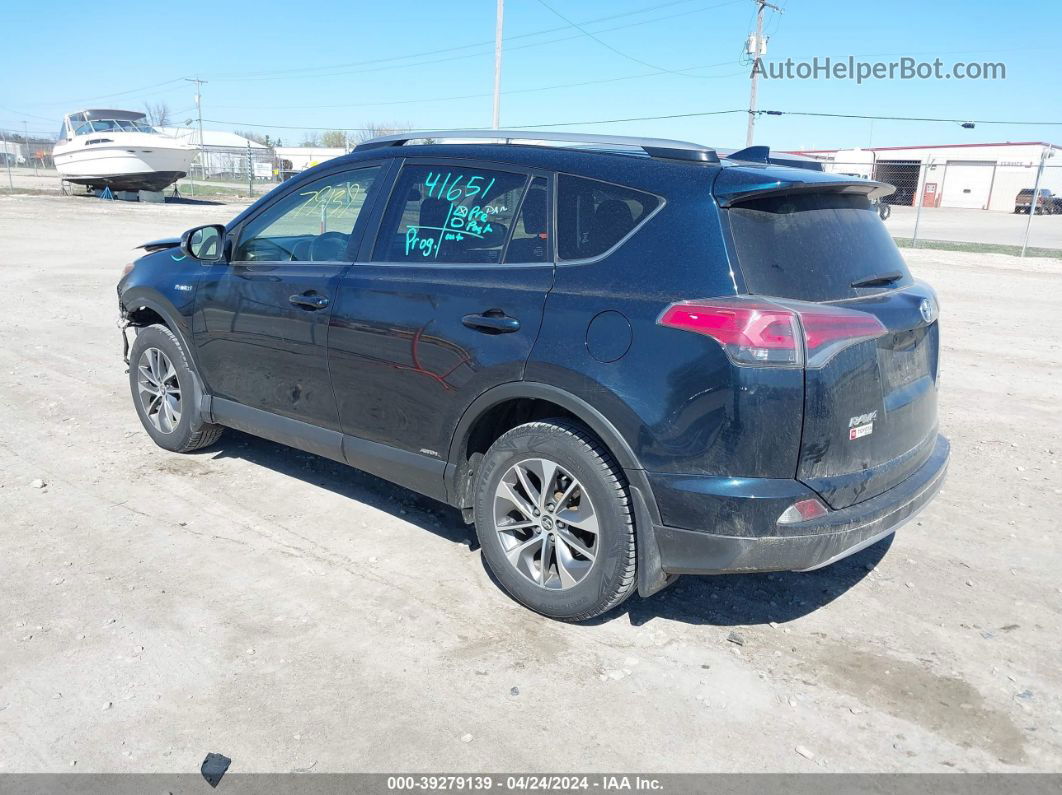 2017 Toyota Rav4 Hybrid Xle Navy vin: JTMRJREV3HD063739