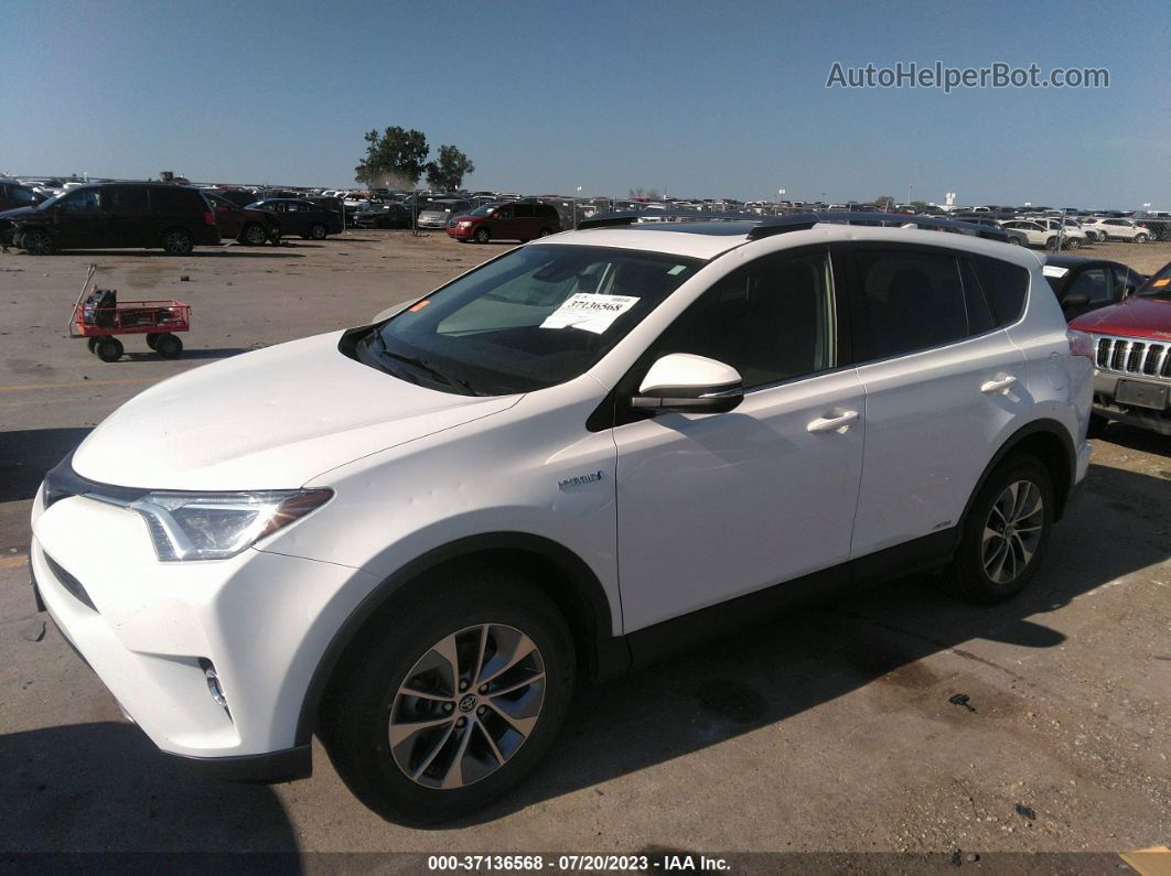 2017 Toyota Rav4 Hybrid Xle/le Plus White vin: JTMRJREV4HD065497