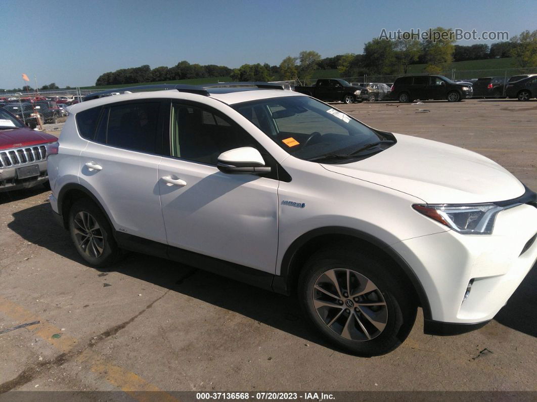 2017 Toyota Rav4 Hybrid Xle/le Plus White vin: JTMRJREV4HD065497