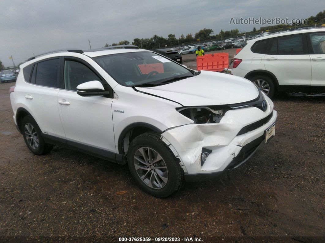 2017 Toyota Rav4 Hybrid Xle/le Plus White vin: JTMRJREV5HD074807