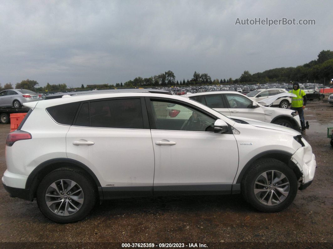 2017 Toyota Rav4 Hybrid Xle/le Plus White vin: JTMRJREV5HD074807