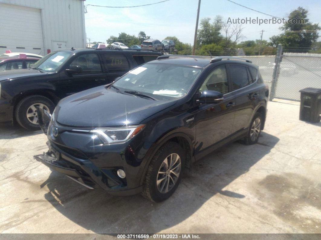 2017 Toyota Rav4 Hybrid Xle Blue vin: JTMRJREV5HD143334