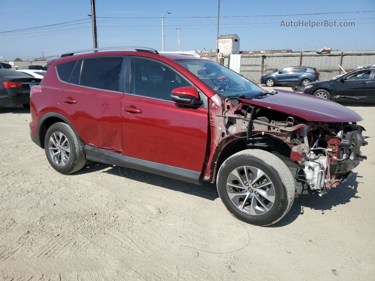 2018 Toyota Rav4 Hv Le Red vin: JTMRJREV5JD181345