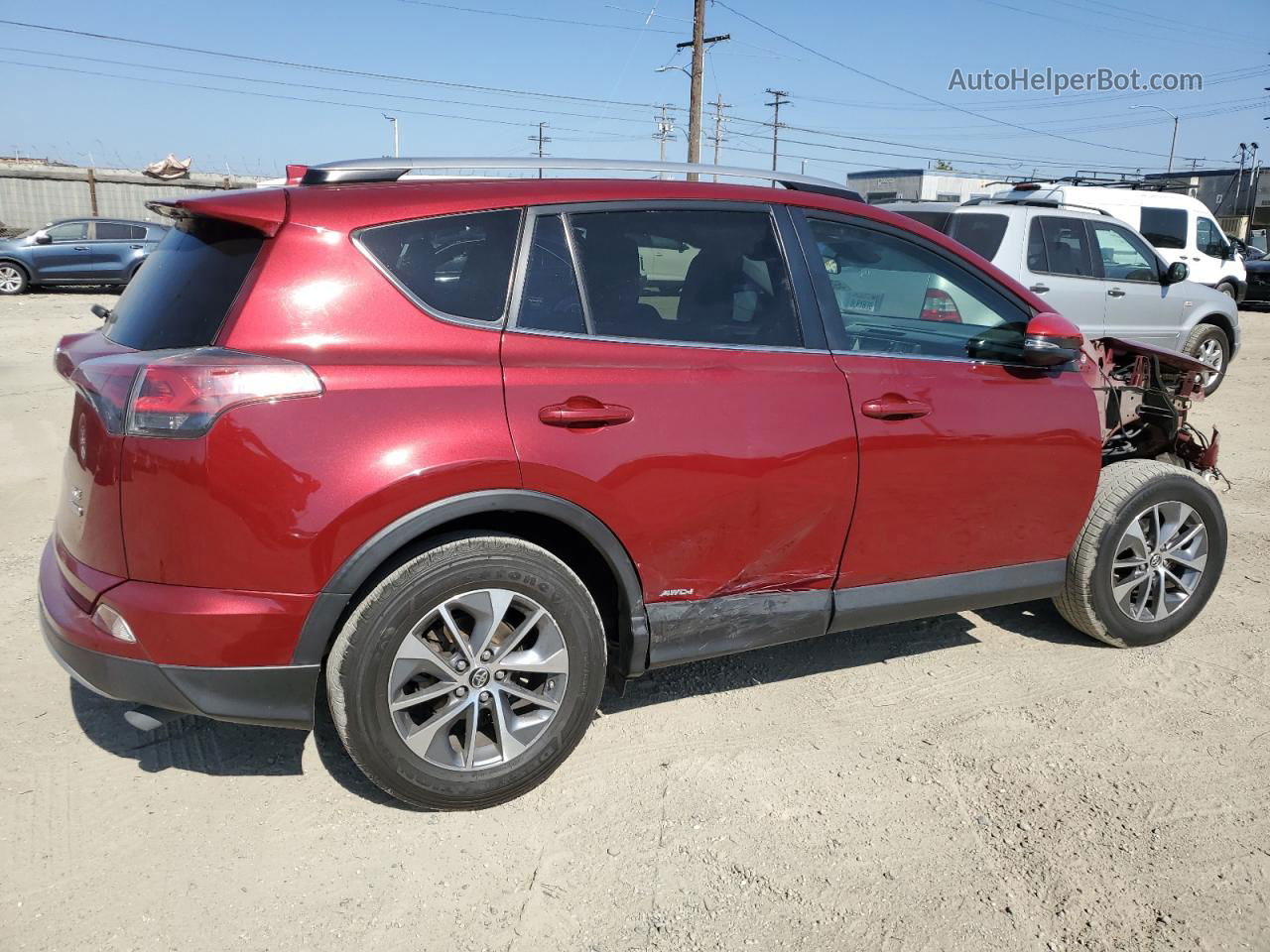 2018 Toyota Rav4 Hv Le Red vin: JTMRJREV5JD181345