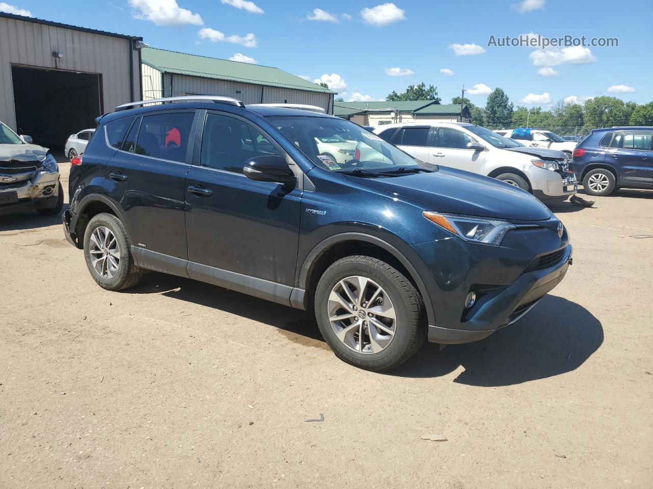 2018 Toyota Rav4 Hv Le Синий vin: JTMRJREV6JD207371