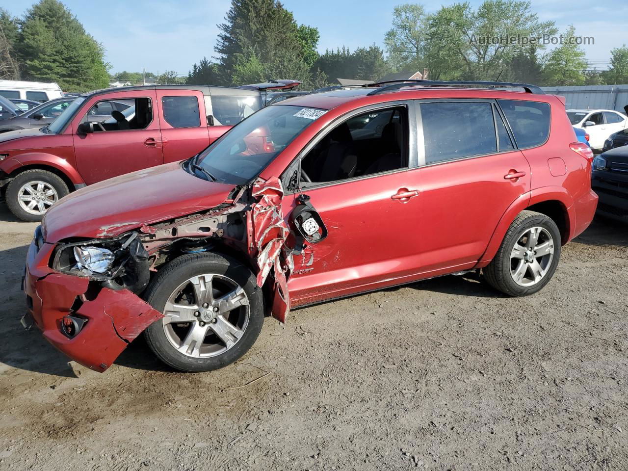 2011 Toyota Rav4 Sport Red vin: JTMRK4DV1B5099383