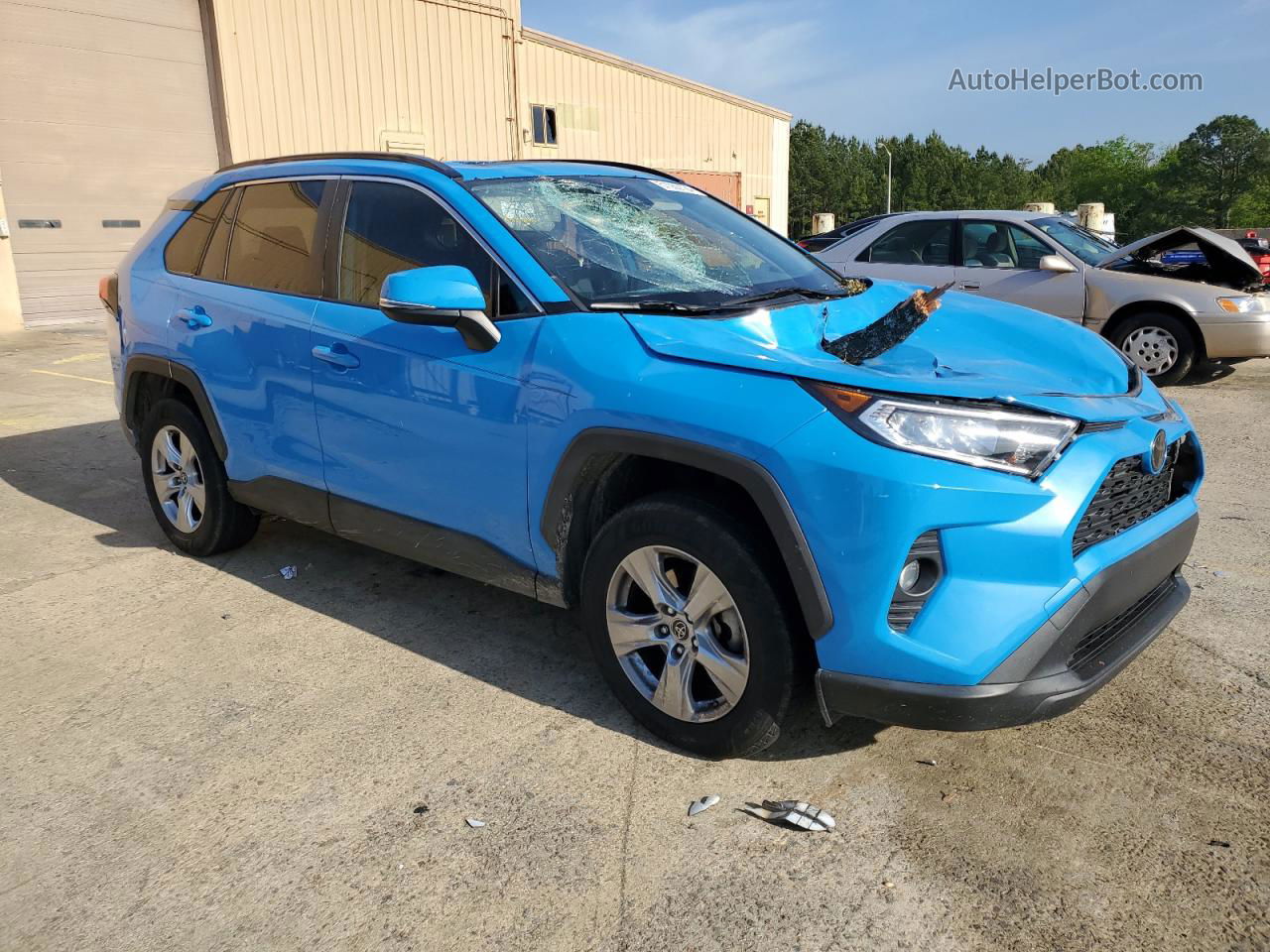 2019 Toyota Rav4 Xle Синий vin: JTMW1RFV5KD013434