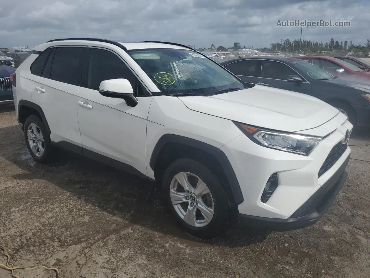 2019 Toyota Rav4 Xle White vin: JTMW1RFV6KD027505