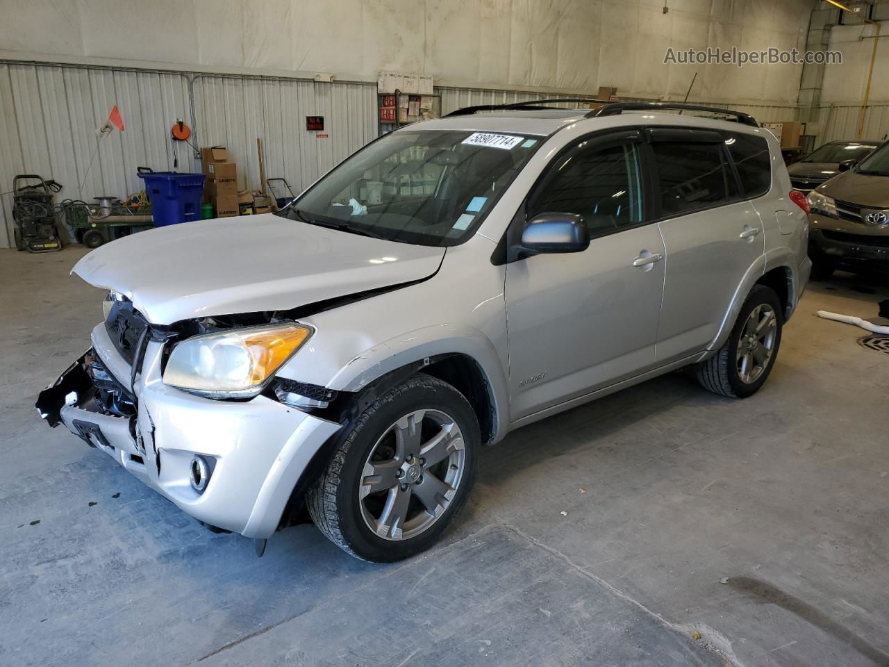 2010 Toyota Rav4 Sport Silver vin: JTMWF4DVXA5023537