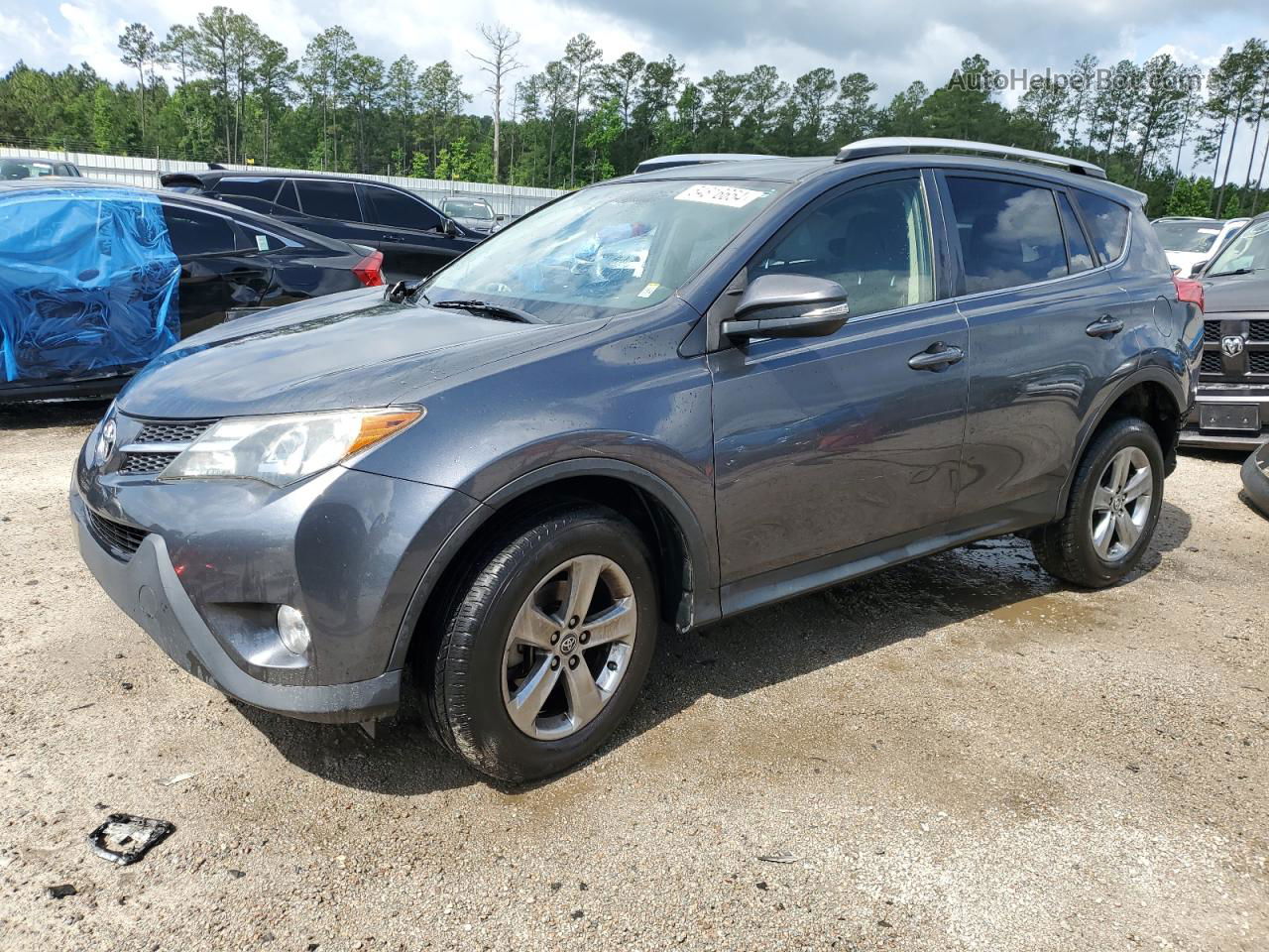 2015 Toyota Rav4 Xle Gray vin: JTMWFREV1FD063305