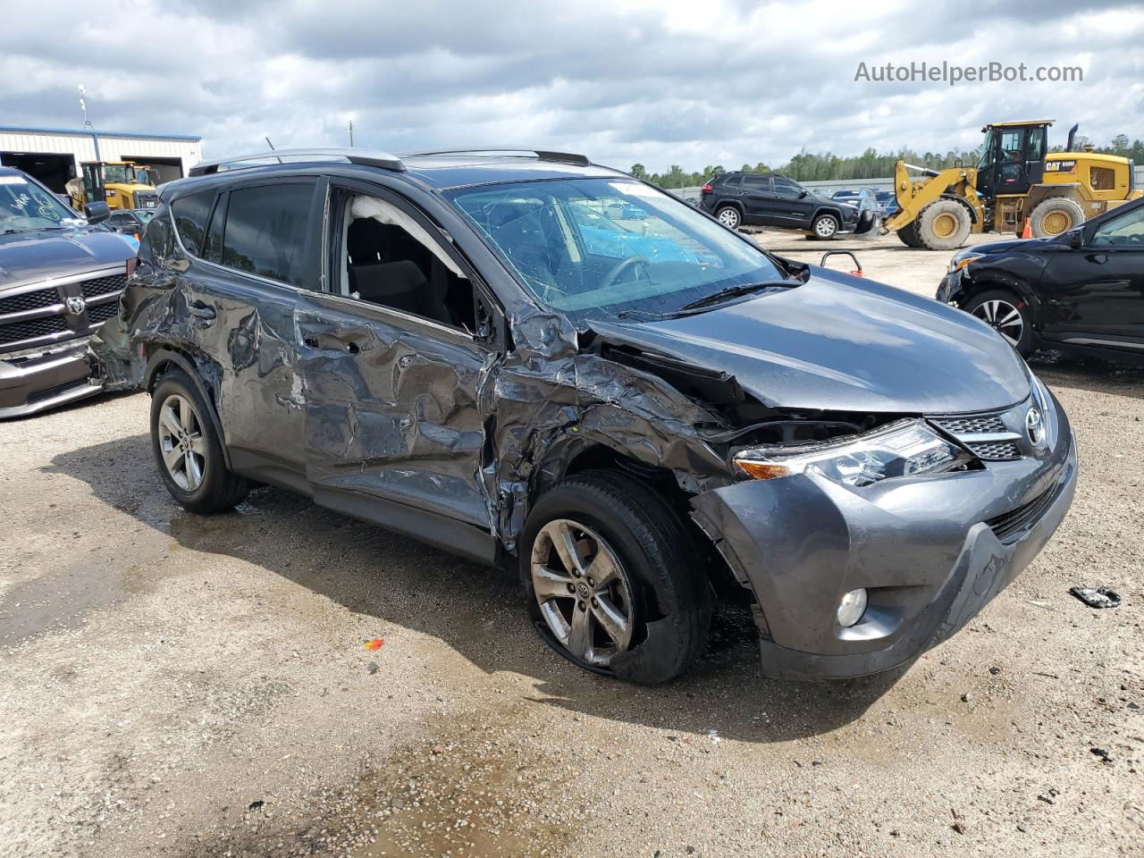 2015 Toyota Rav4 Xle Gray vin: JTMWFREV1FD063305