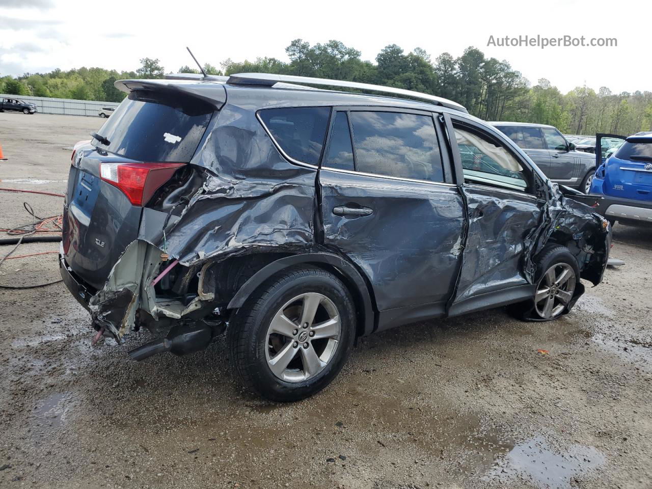 2015 Toyota Rav4 Xle Gray vin: JTMWFREV1FD063305