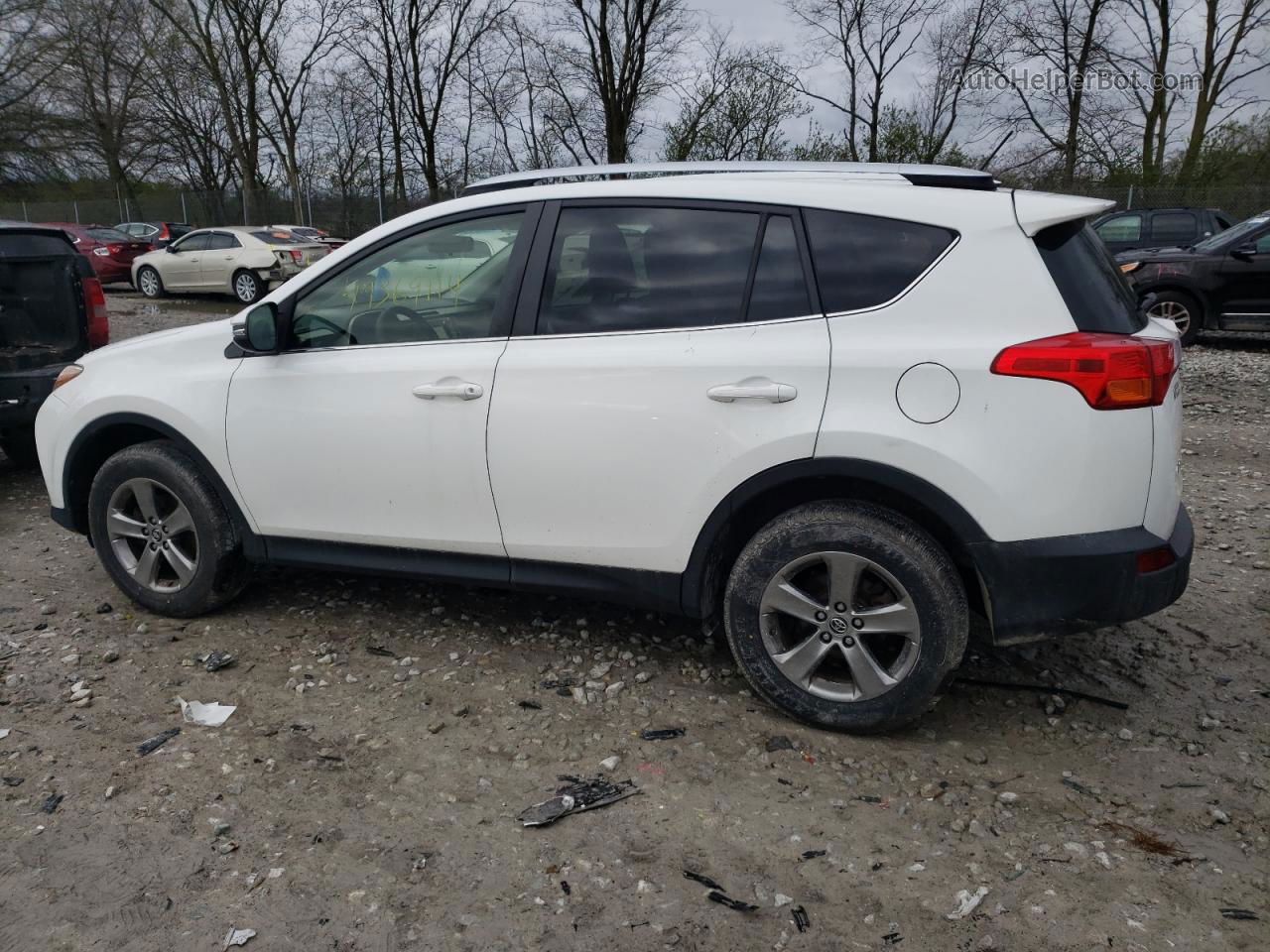 2015 Toyota Rav4 Xle White vin: JTMWFREV2FJ044277