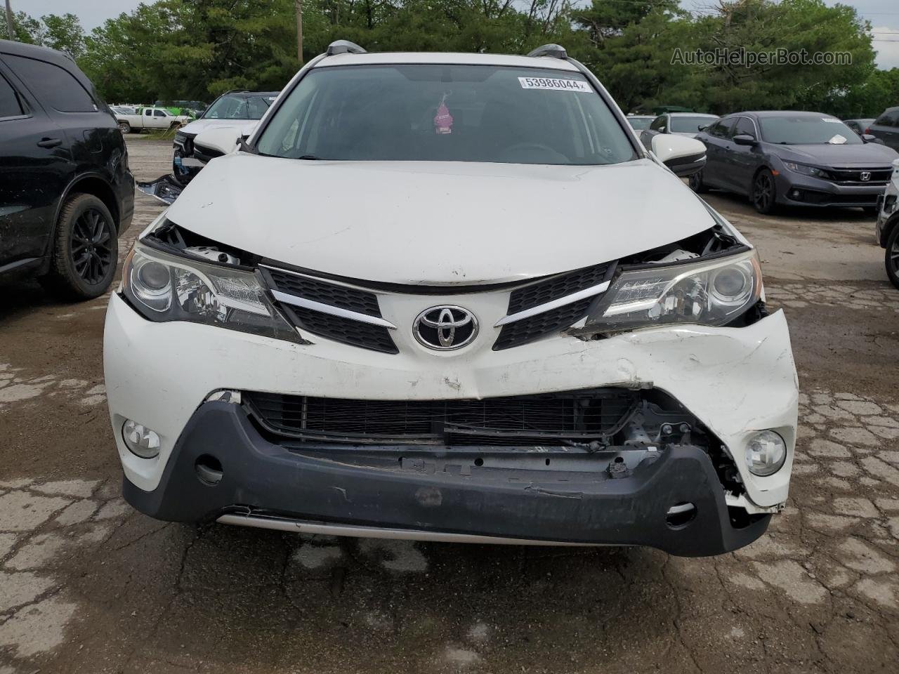 2015 Toyota Rav4 Xle White vin: JTMWFREV5FJ047237