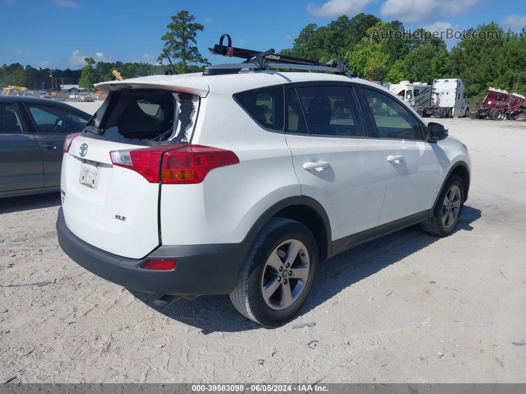 2015 Toyota Rav4 Xle White vin: JTMWFREV6FD070718