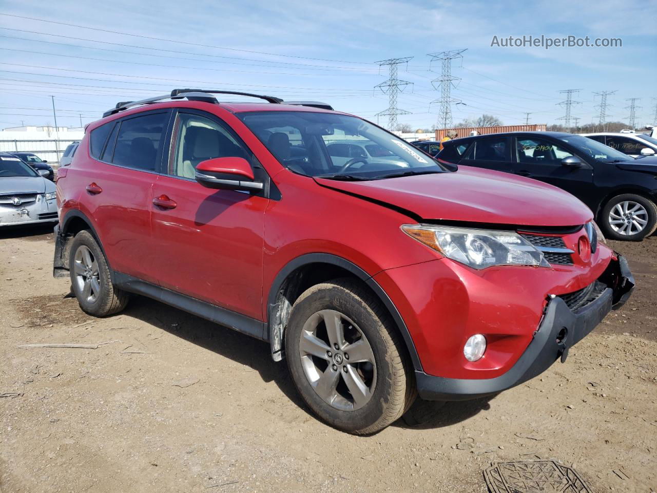 2015 Toyota Rav4 Xle Красный vin: JTMWFREV7FD067892