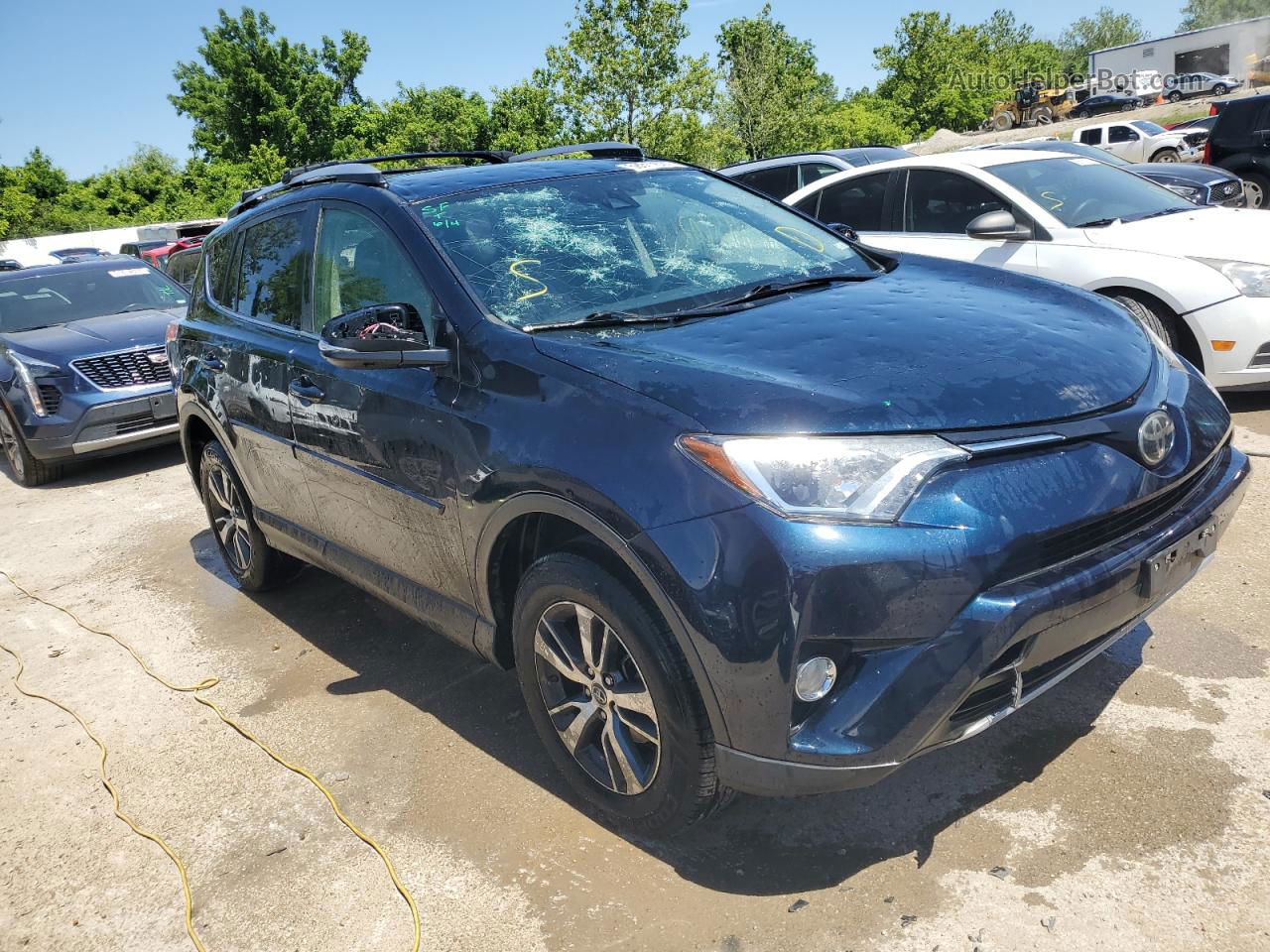 2017 Toyota Rav4 Xle Blue vin: JTMWFREV8HD102314