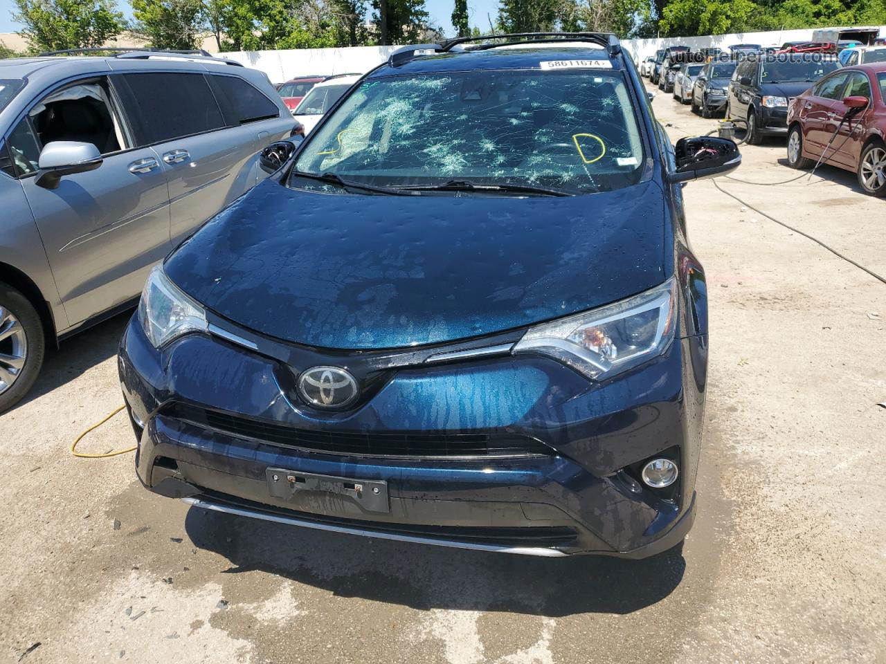 2017 Toyota Rav4 Xle Blue vin: JTMWFREV8HD102314