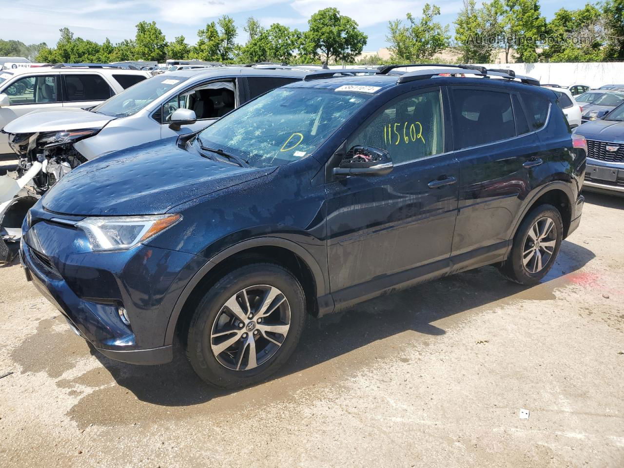 2017 Toyota Rav4 Xle Blue vin: JTMWFREV8HD102314